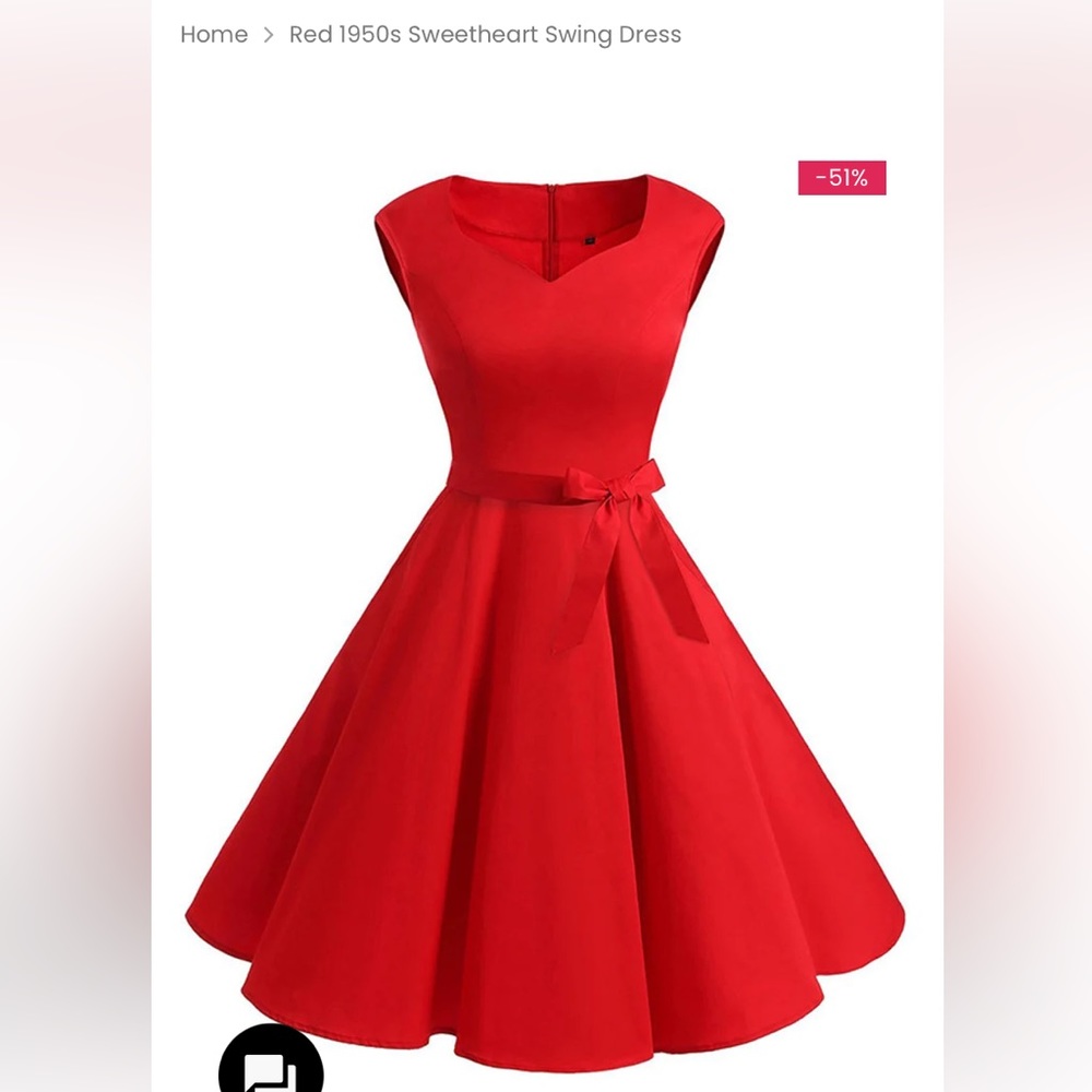 1950 style swing dress